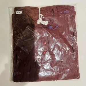 Nib jamie kay muslin dress short sleeve burgundy dress
